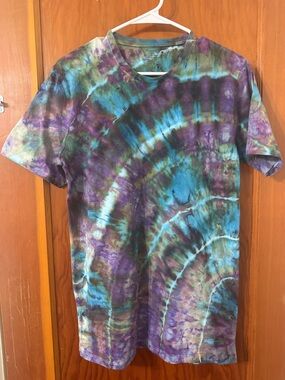 Jockey Tie-Dye Short Sleeve Tee in Blue, Purple, Green